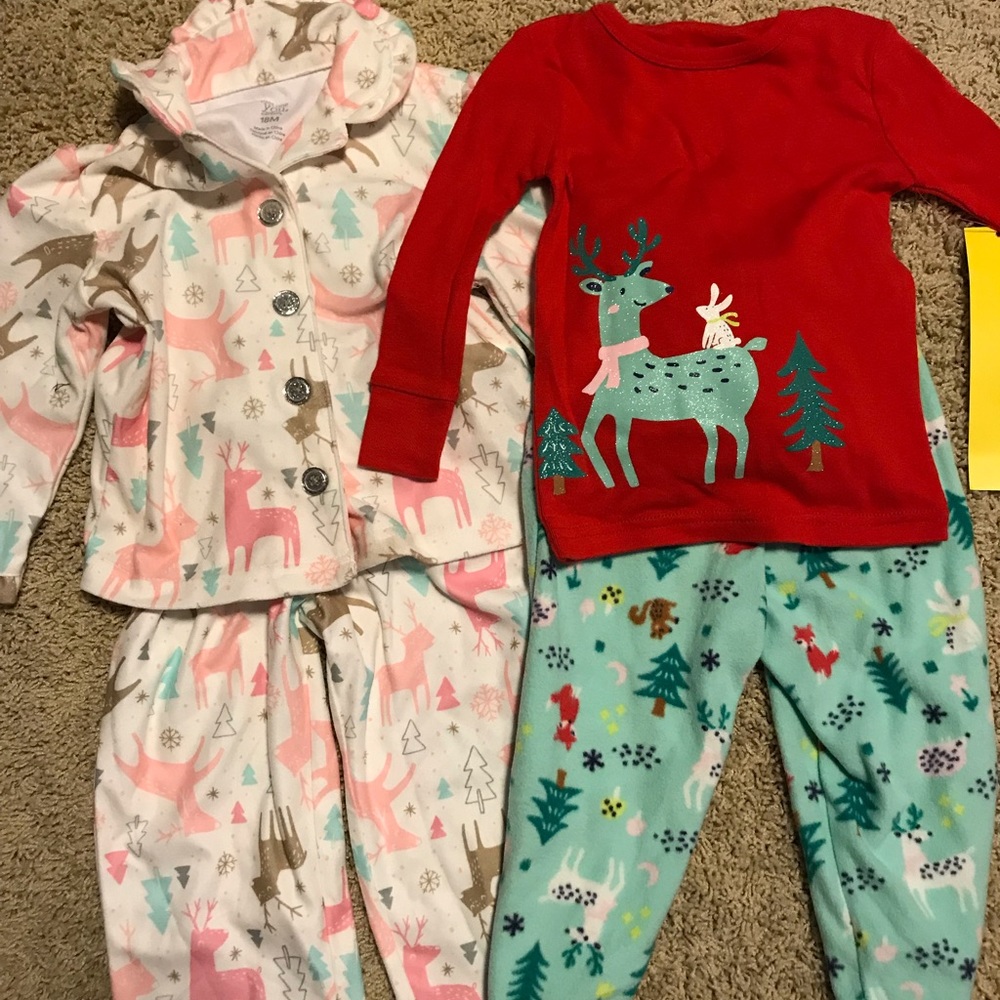 2 Sets of Baby Girl Christmas PJ’s